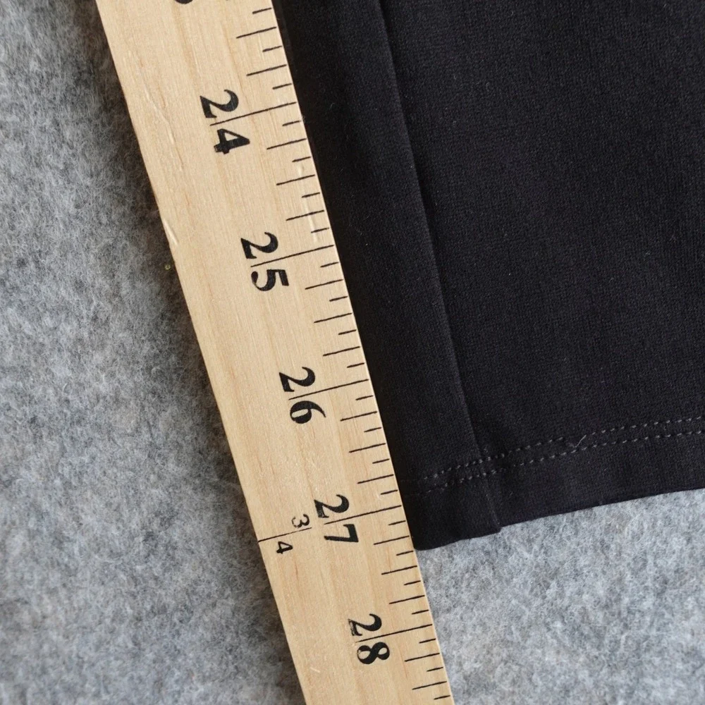 Eileen Fisher Black‎ Viscose Knit Pull On Pants Womens L Minimalist Straight Leg